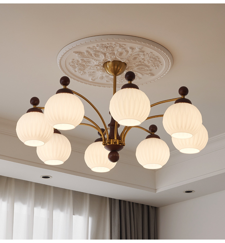 Creative French Living Room Chandelier Full Spectrum Dining Room Light Vintage Bedroom Lamp