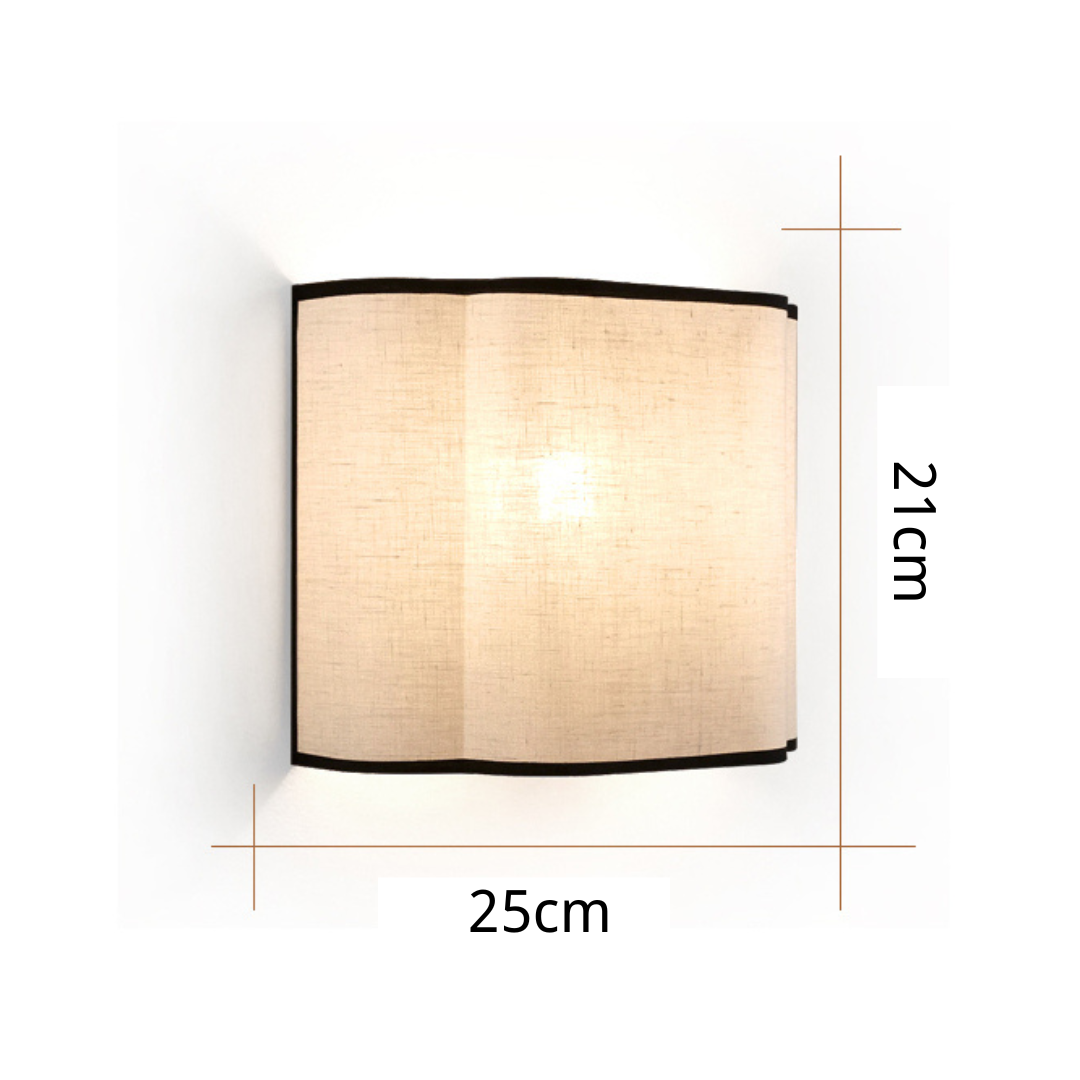 French Cream Style Linen Wall Lamp-labpiecesign