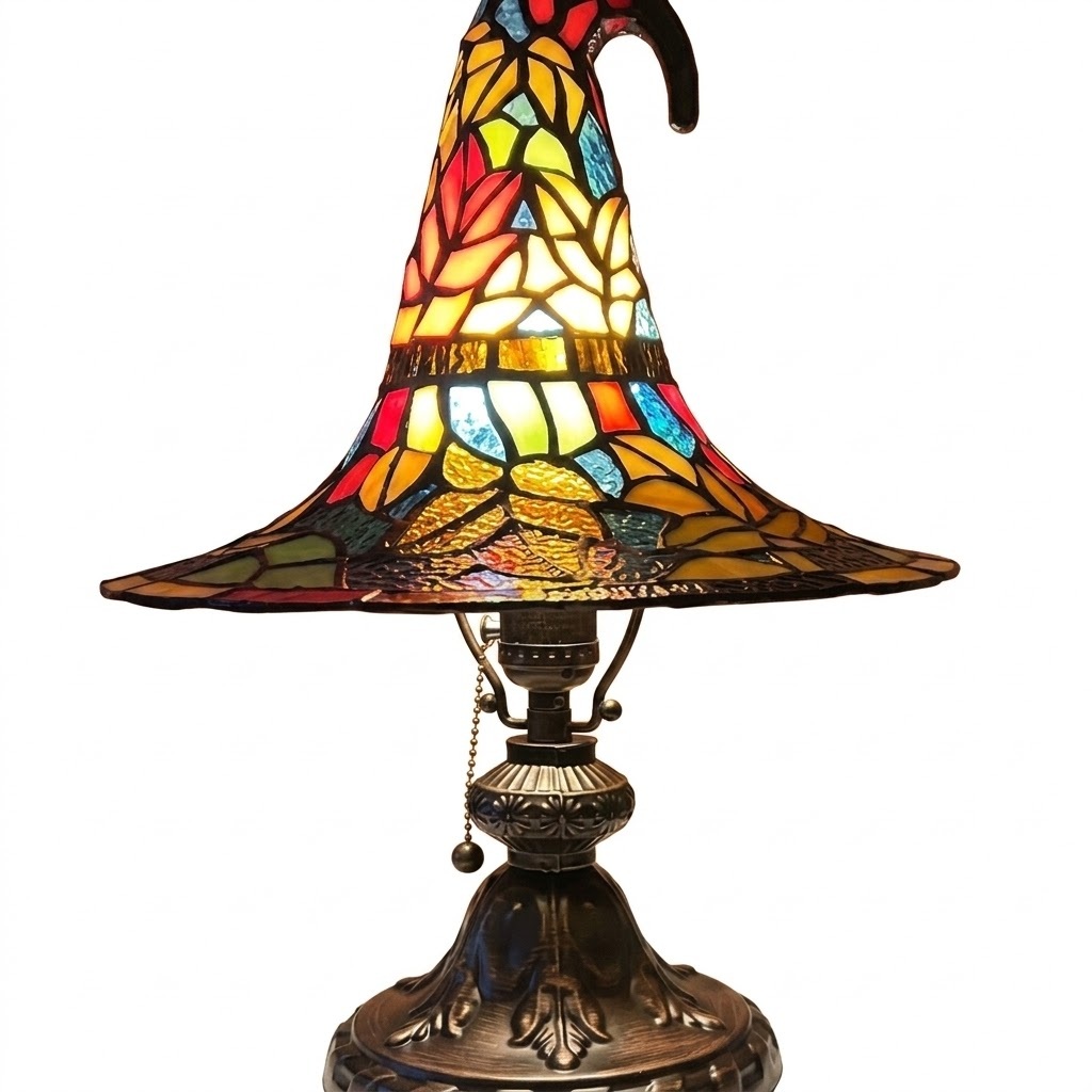 🪄 Halloween Witch Hat Lamp – USB LED Tabletop Night Light