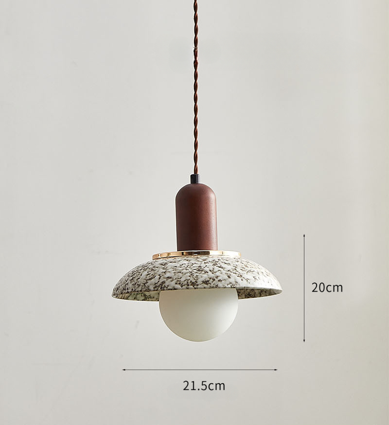 Retro Ceramic Small Pendant Light for Bedside Lamp