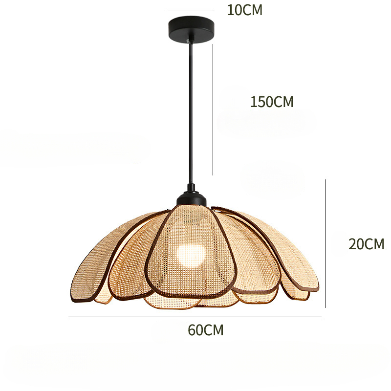 Creative Rattan Petal Pendant Lamp