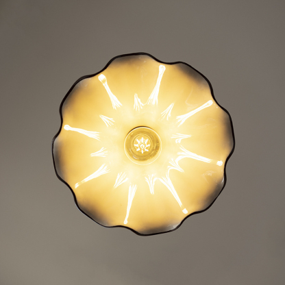 Vintage Hand-painted Ceramic Pendant Lamp