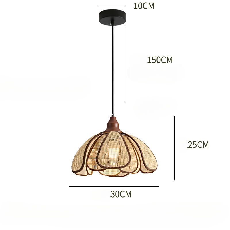 Creative Rattan Petal Pendant Lamp