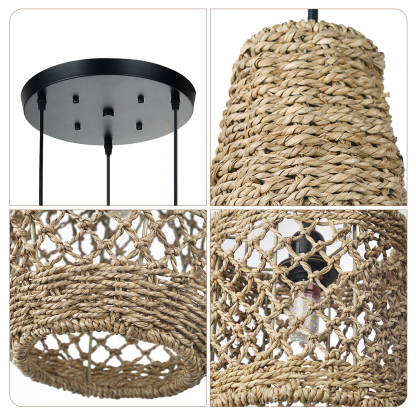 Various styles 3 light straw pendant light-labpiecesign