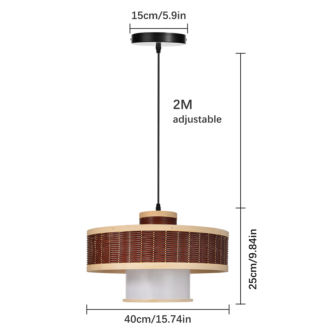 Red woven double layer pendant light-labpiecesign