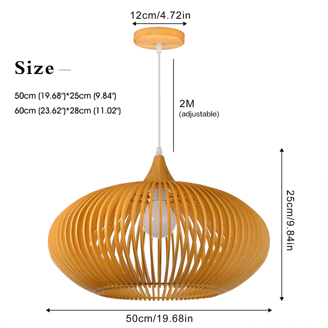Japanese Solid Lantern Wood High Quality Pendant Light-labpiecesign