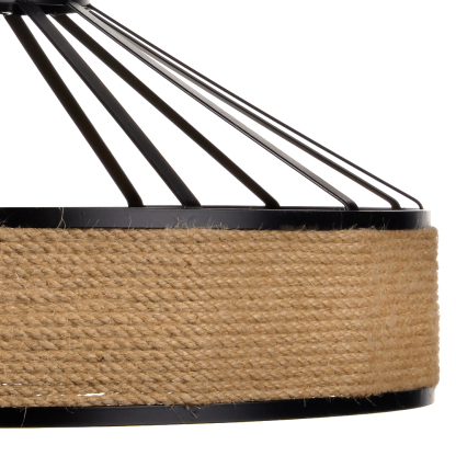 Retro Industrial Style Retro Iron Hemp Rope Pendant Light-labpiecesign