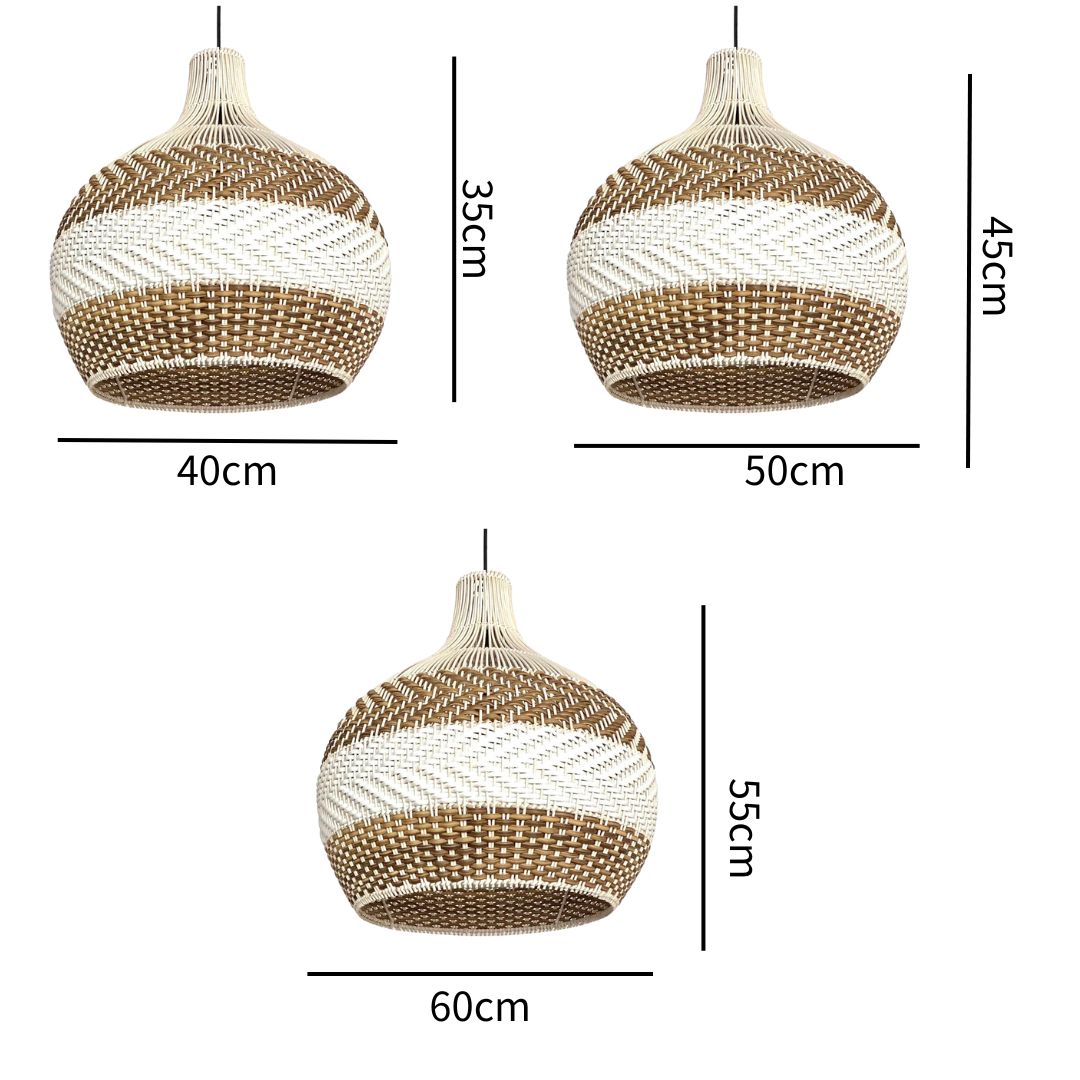 Simply White Rattan Pendant Light Bamboo Light