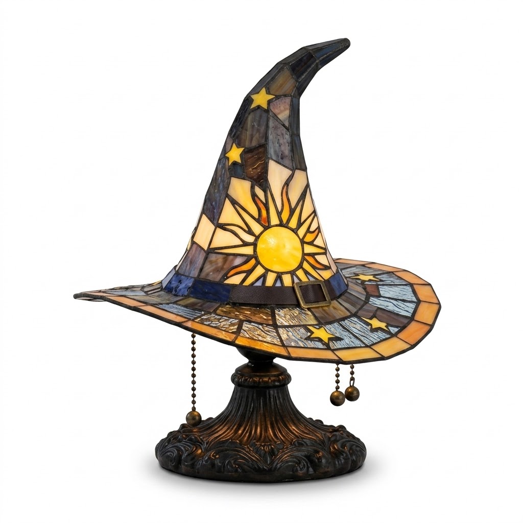 🪄 Halloween Witch Hat Lamp – USB LED Tabletop Night Light