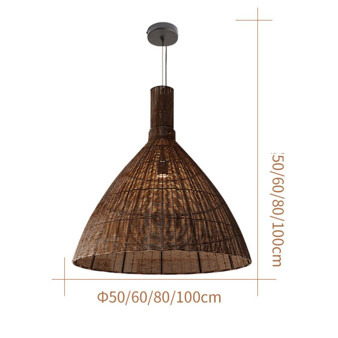 Creative Wabi-sabi Style Homestay Rattan Pendant Light