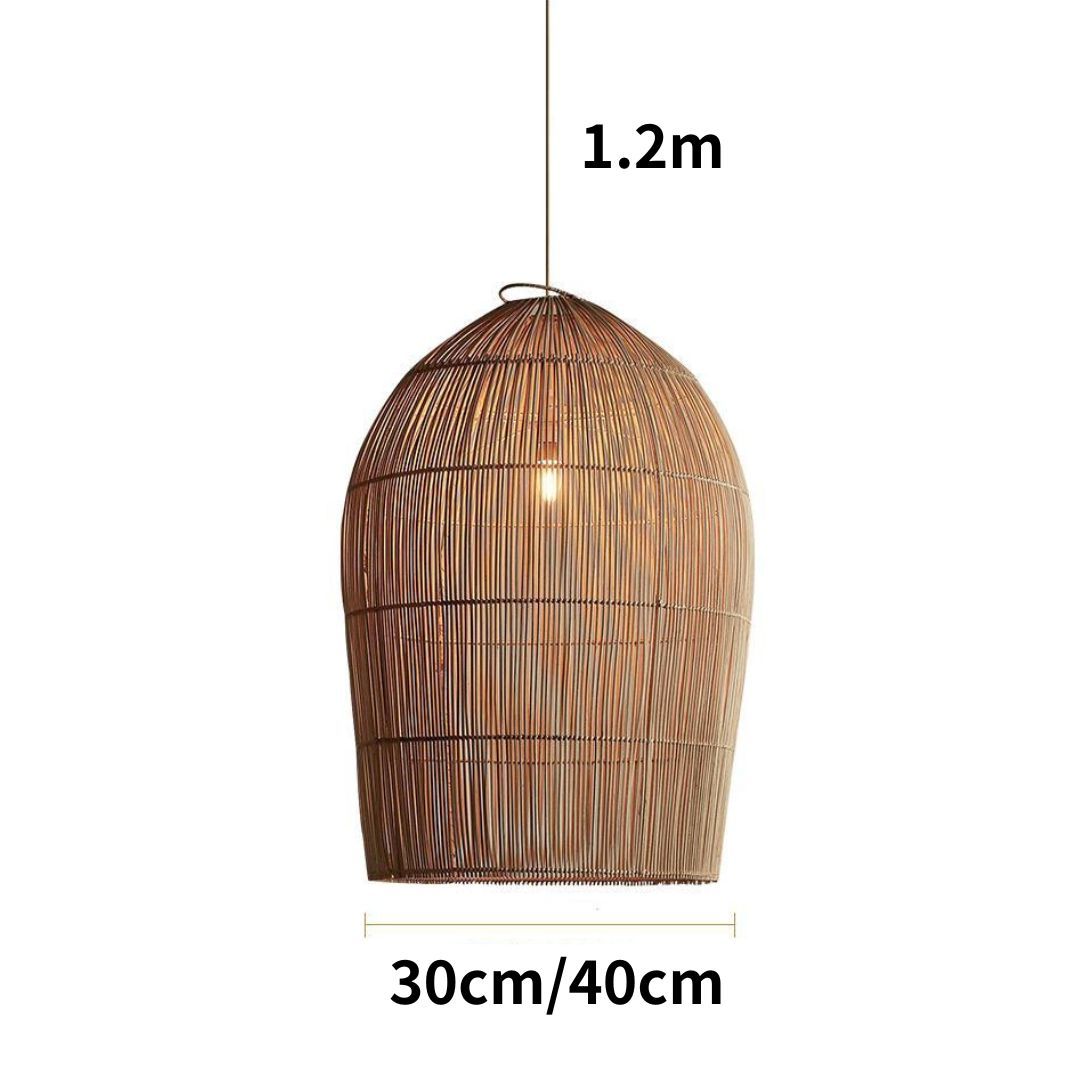 Boho Style Ceiling Pendant Light Wicker Rattan Pendant Lamp Shades-labpiecesign