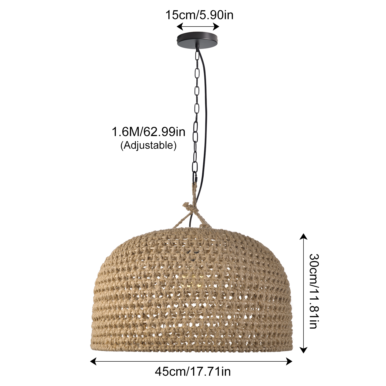 Japanese Wabi-sabi Restaurant Rope Pendant Light