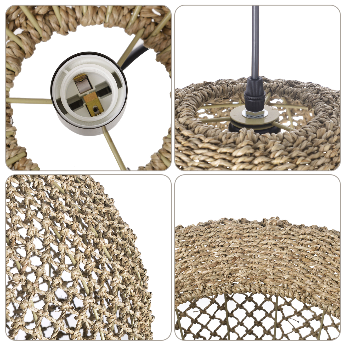 Coastal Rattan Pendant Light for Farmhouse Decor