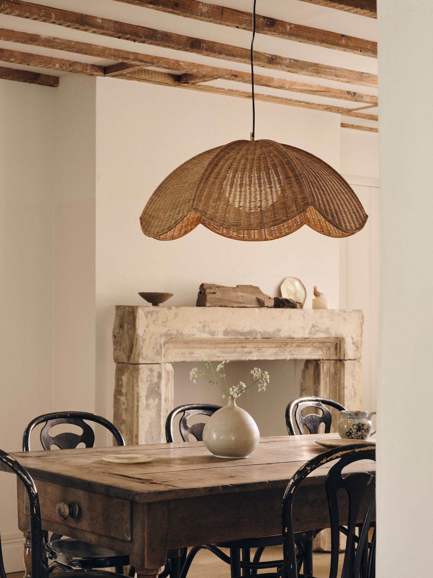 Japanese Wabi-Sabi Style Retro Pendant Light for Dining Room Bedroom Living Room