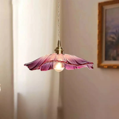 Callista Retro Lotus Creative Glass Pendant Light