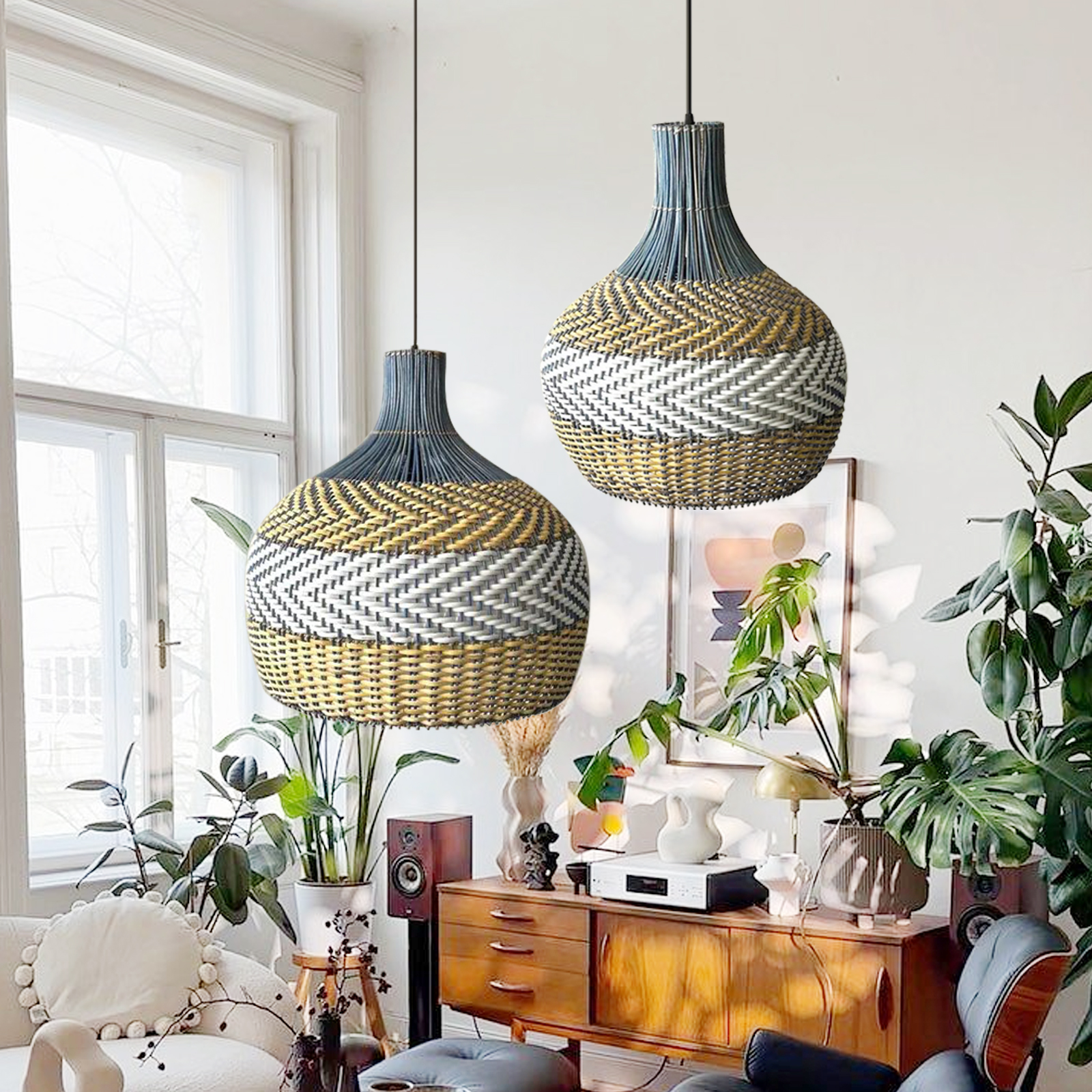 Galini Rattan pendant light