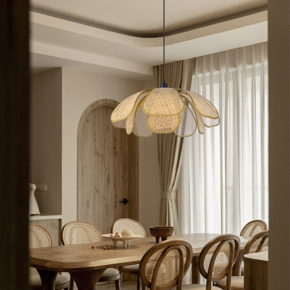 Petal rattan large chandelier-labpiecesign