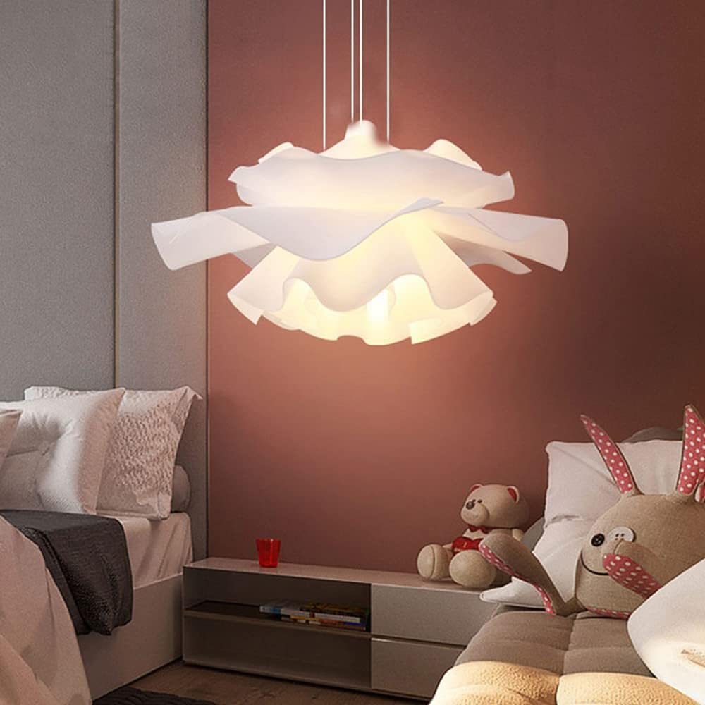 Nordic Simple White Flower Shape Ceiling Light-labpiecesign
