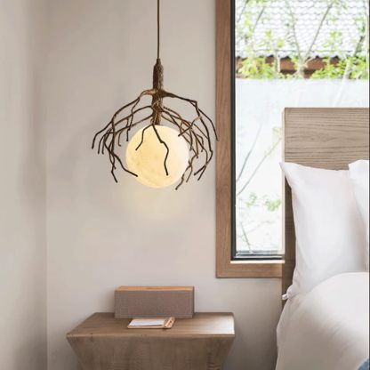 Tree Branch Chandelier Moon Art Pendant Light for Home and Coffee Shop Ambiance-labpiecesign