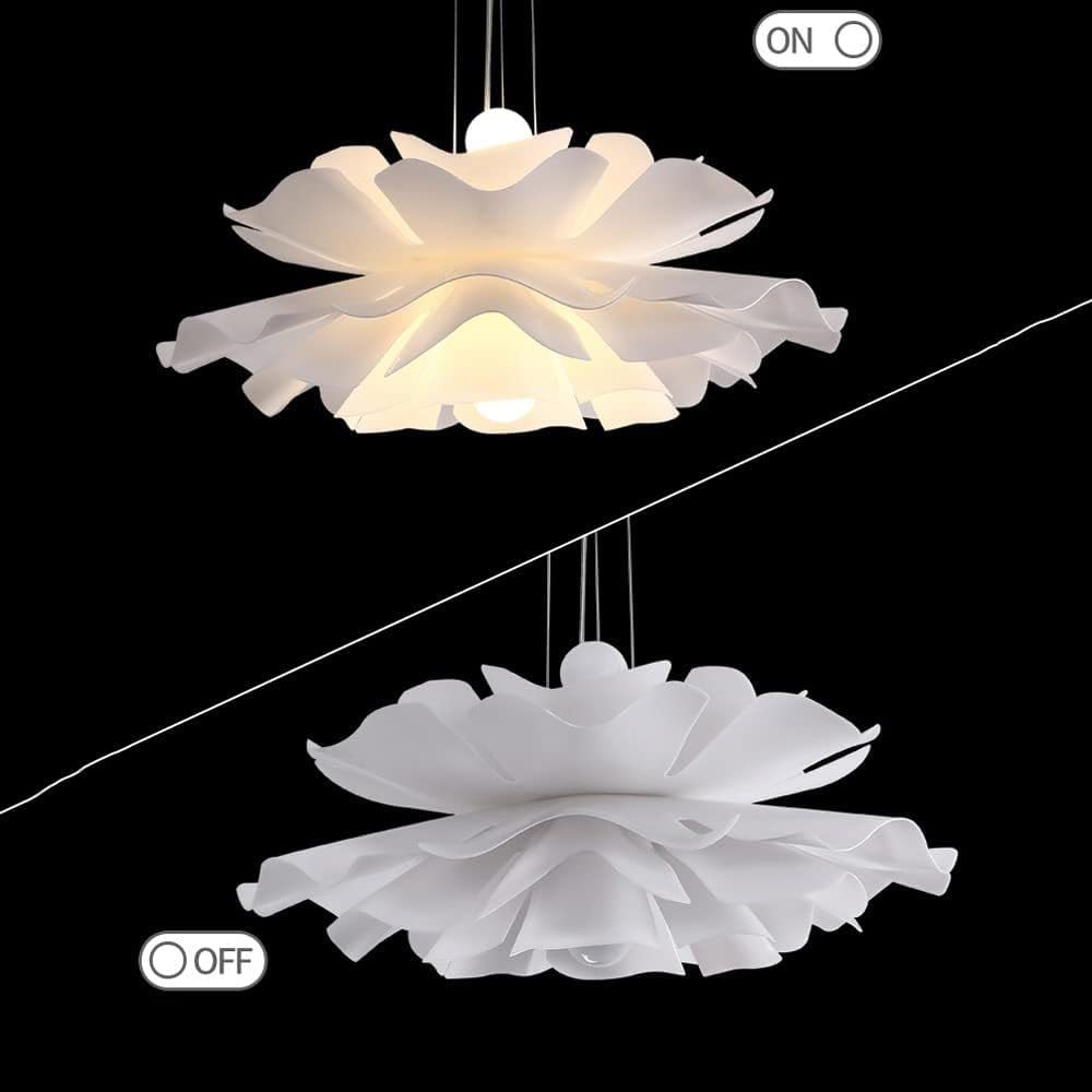 Nordic Simple White Flower Shape Ceiling Light