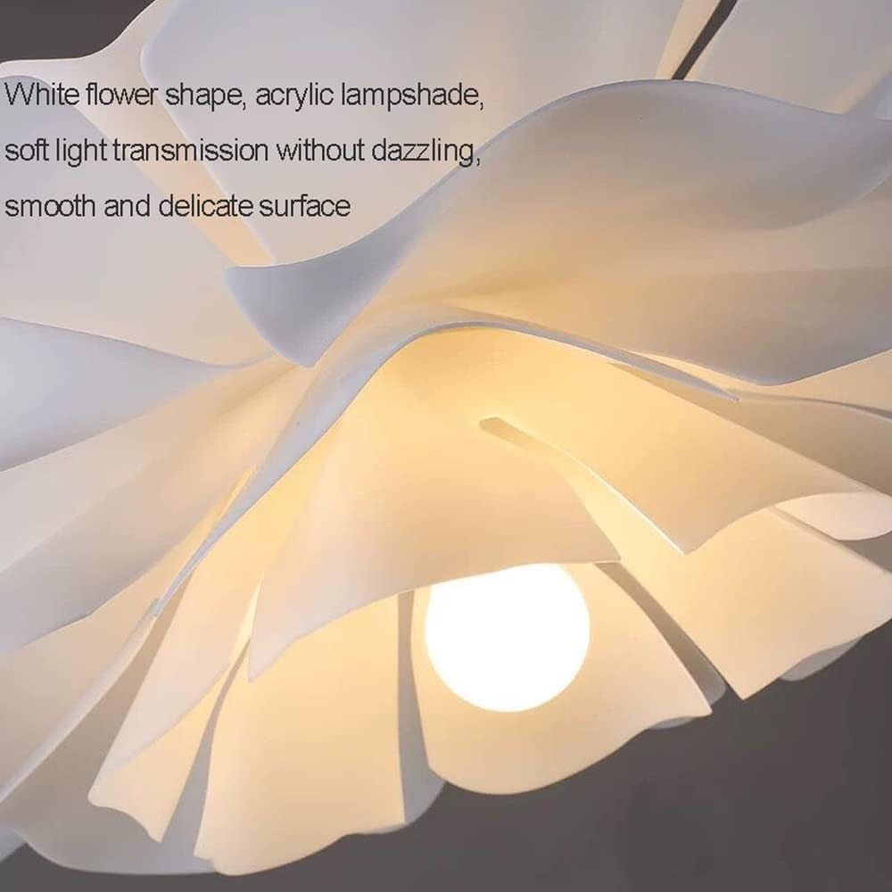 Nordic Simple White Flower Shape Ceiling Light