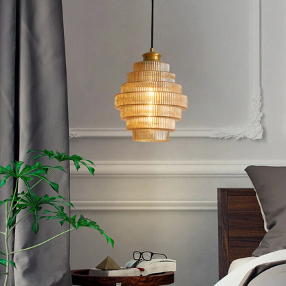 Antique Brass Bottle Shade Pendant Light-labpiecesign