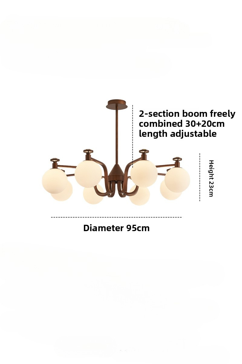 French Retro Glass Magic Bean Chandelier