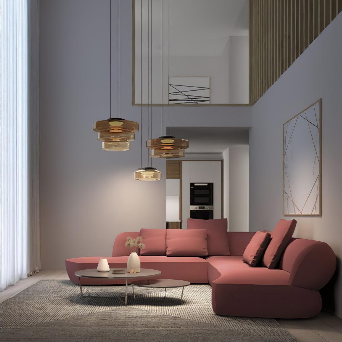Nordic Creative Clear Tinted Glass Pendant Lighting