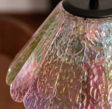 Vintage Stained Glass Bedside Table Lamp