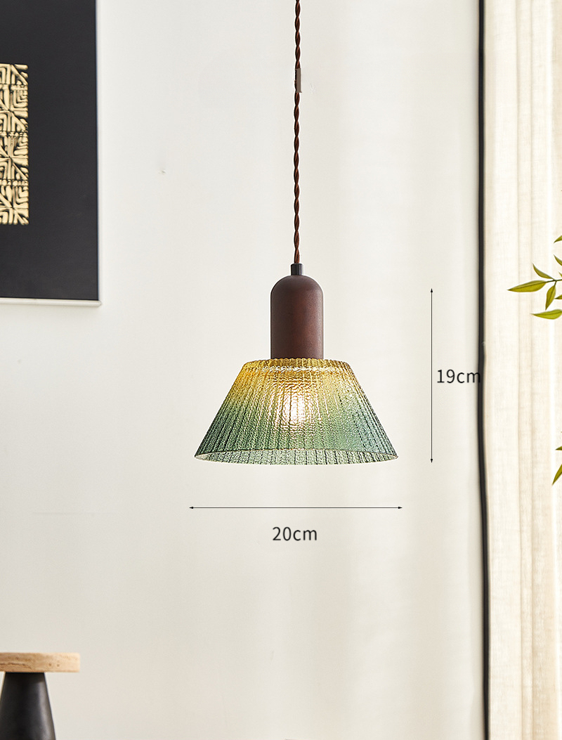 Medieval Vintage Glass Pendant Light for Bedroom