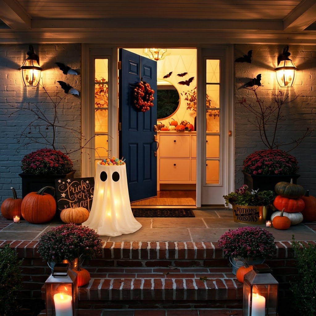 Light-Up Ghost Halloween Candy Bowl
