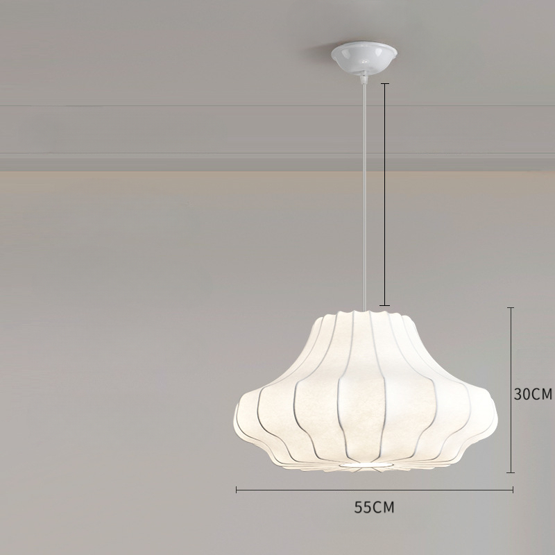 Japanese Style Vintage Silk  Pendant Lamp for Dining Room Homestays