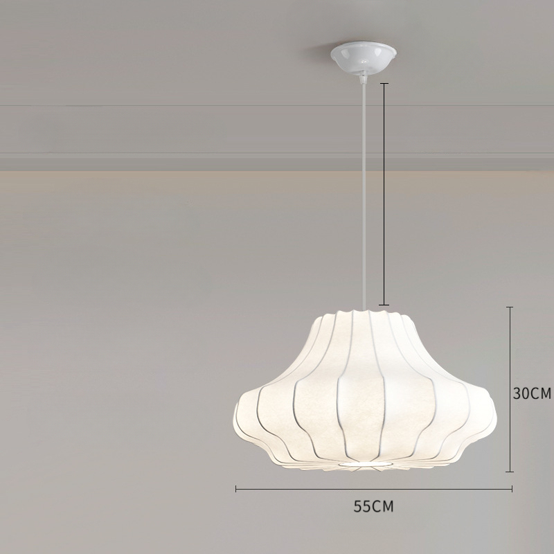 Japanese Style Vintage Silk  Pendant Lamp for Dining Room Homestays