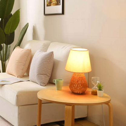 Modern style Hemp rope fabric table lamp-labpiecesign