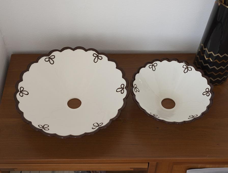 French Vintage Ceramic Pendant Lamp