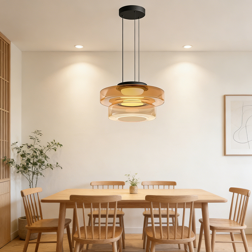 Modern Minimalist Glass Pendant Light for the Living Room