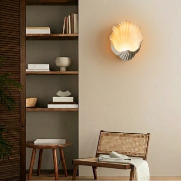 Sculptural Shell Wall Sconce for Bedroom