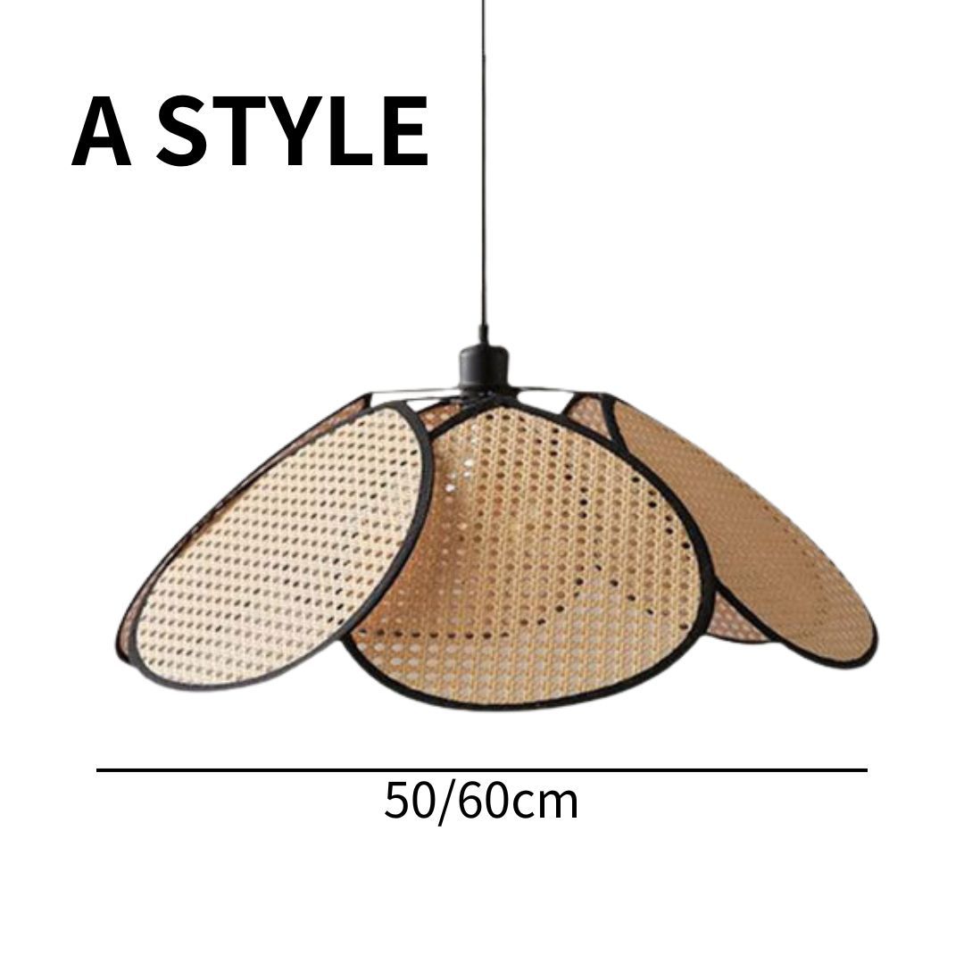 New wabi-sabi style retro restaurant bar rattan lamp-labpiecesign