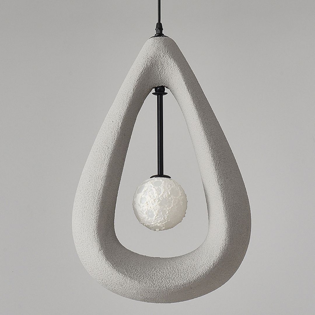 Wabi-sabi style living room simple dining room Teardrop-shaped pendant light-labpiecesign