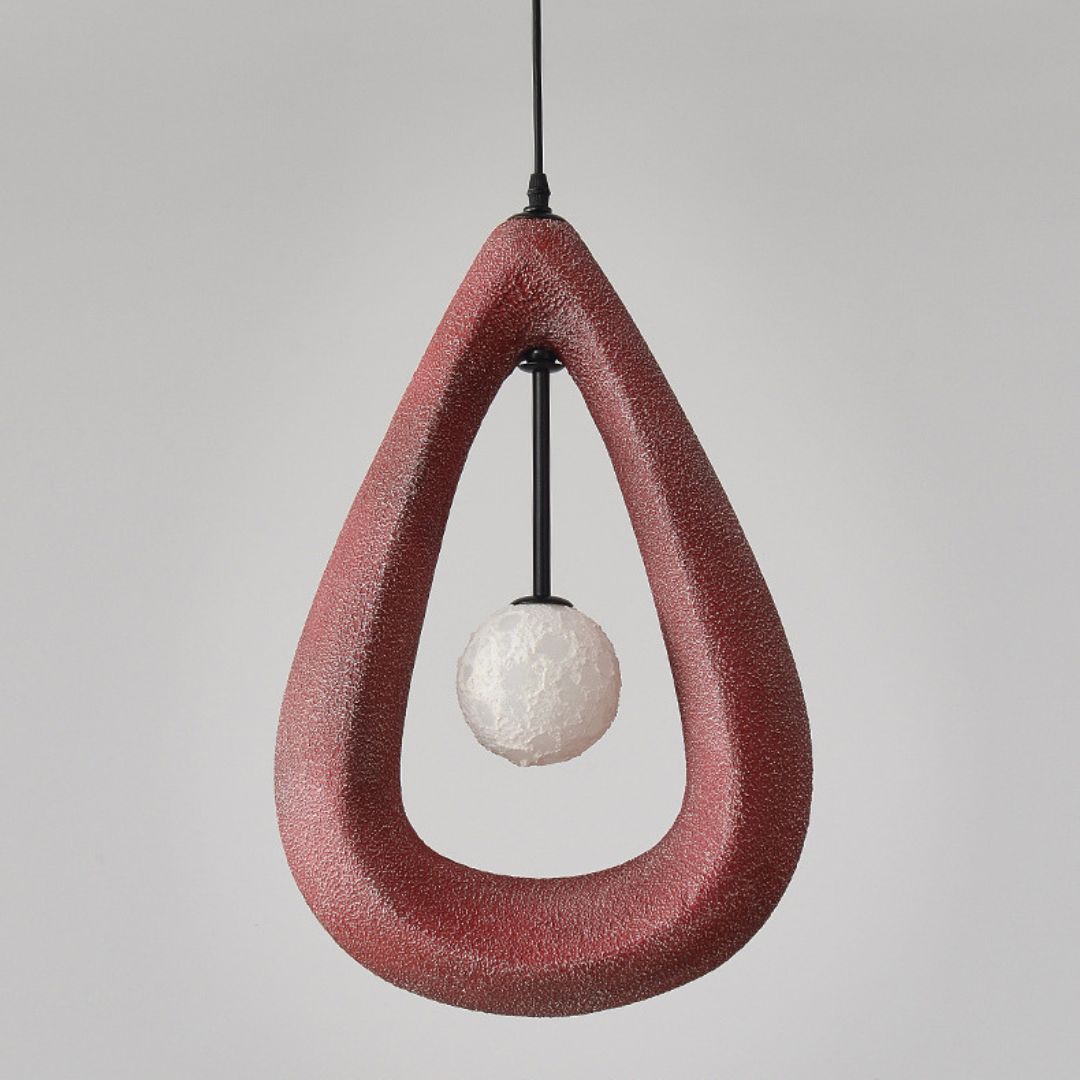 Wabi-sabi style living room simple dining room Teardrop-shaped pendant light-labpiecesign