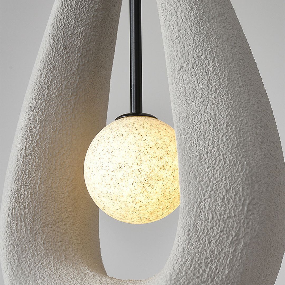 Wabi-sabi style living room simple dining room Teardrop-shaped pendant light-labpiecesign