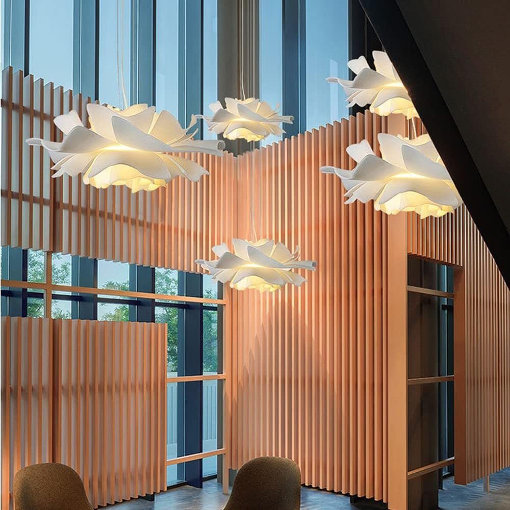 Nordic Simple White Flower Shape Ceiling Light-labpiecesign