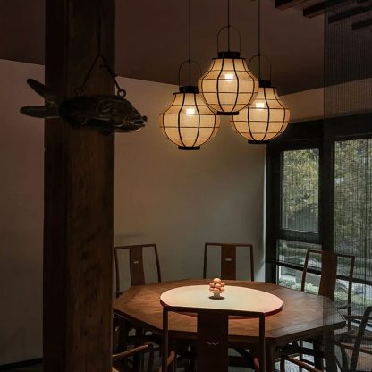 Southeast Asian Style Metal Bracket Pendant Lighting-labpiecesign