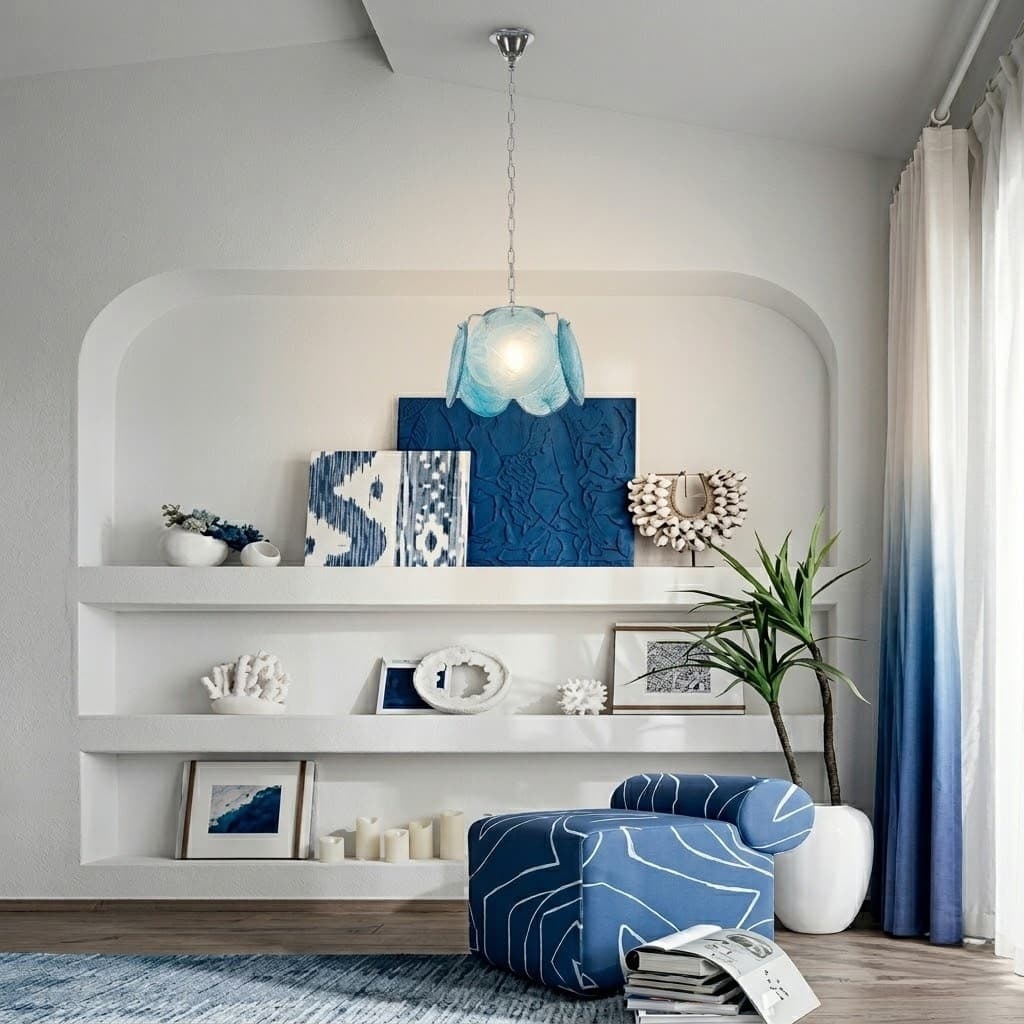 Modern Art Glass Disc Pendant Light for Bedroom Hallway Entryway
