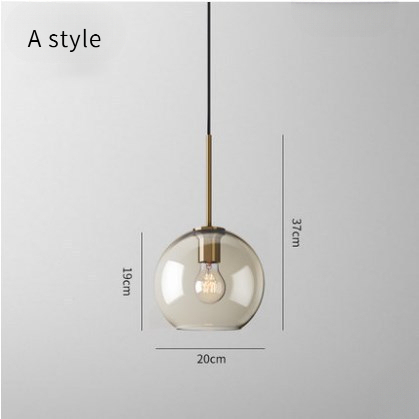 Modern minimalist glass pendant light for cafes restaurants and bars