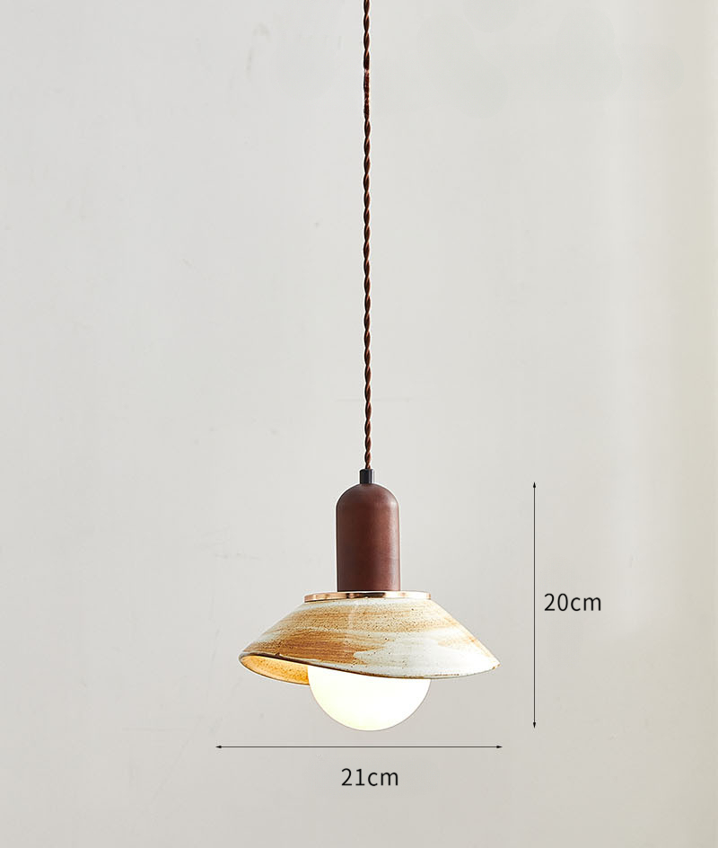 Japanese Ceramic Pendant Light for Bedroom