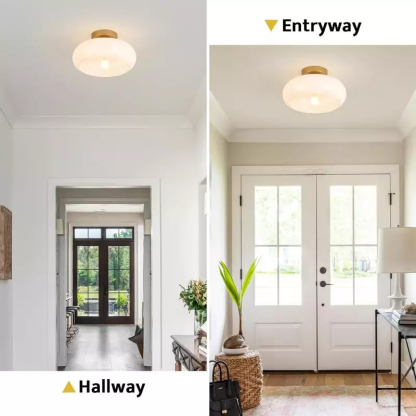 Ozimo Mid-Century Vintage Semi Flush Mount Ceiling Light