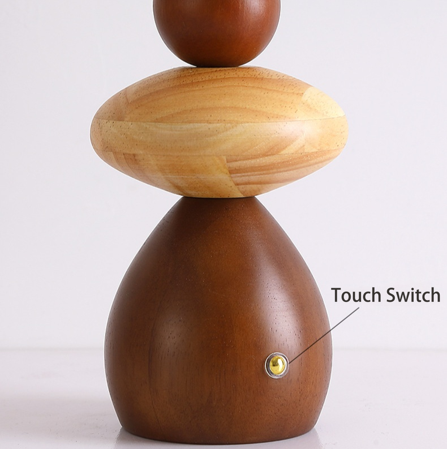 Modern Beige Wood Table Lamp for Bedroom