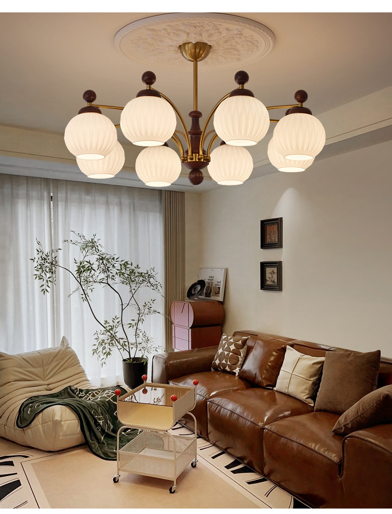 Creative French Living Room Chandelier Full Spectrum Dining Room Light Vintage Bedroom Lamp