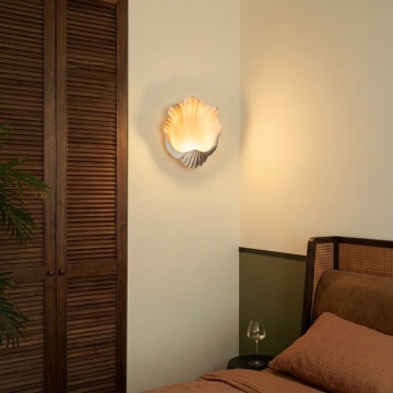 Sculptural Shell Wall Sconce for Bedroom